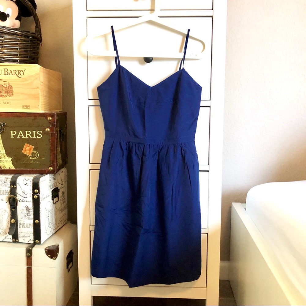J.Crew blue cami dress. Never worn. NWT